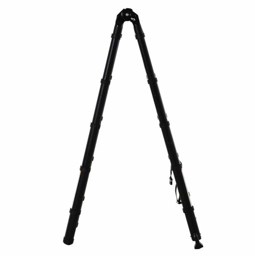 Escalera Telescópica Plagable Multifuncional Estable Marco en A Portátil de 10 Pasos 3 Formas 320x67x7 cm Negro [8]