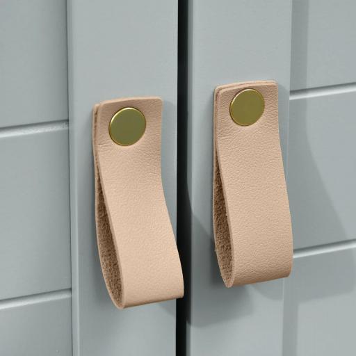 Armario para Debajo de Lavabo Compacto con 2 Puertas y Estante Interior Ajustable Mueble Auxiliar de Almacenamiento para Baño 60x30x60 cm Gris [7]