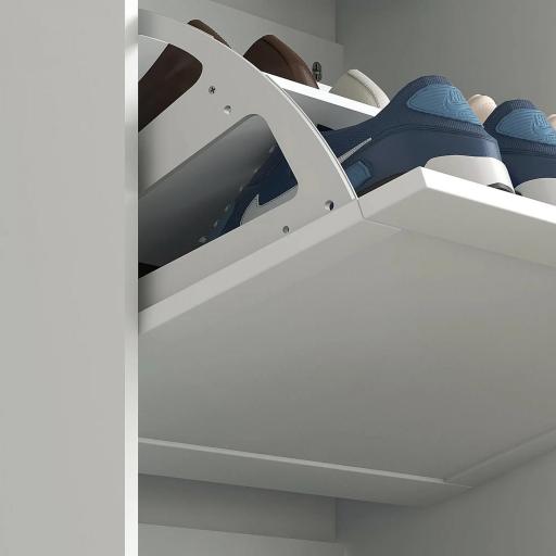 Mueble Zapatero Moderno con 3 Cajones Abatibles y Estantes Ajustables para 18 Pares de Zapatos 60x23,5x115 cm Blanco [7]