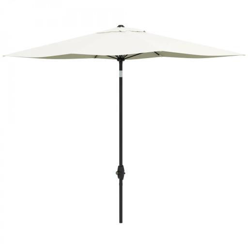 Parasol de Terraza Exterior 3x2 m con Ángulo Ajustable Mástil de Aluminio y Protección UV 50+ Beige [8]