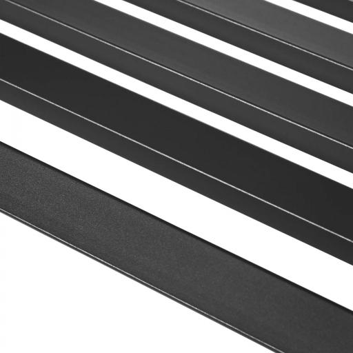 Banco de Exterior de Metal de 2 Plazas con Reposabrazos Carga 240 kg para Patio Terraza 127x58x82 cm Negro [6]