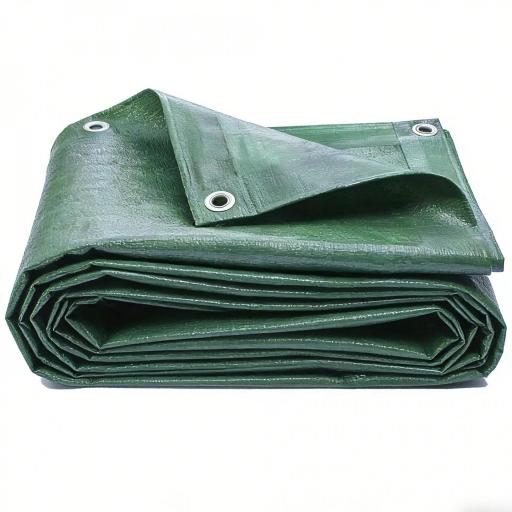 Lona Impermeable Exterior 6x8 m Toldo PE 90 g/m² Protección UV con Ojales Reforzados para Leña Muebles de Jardín Verde [8]