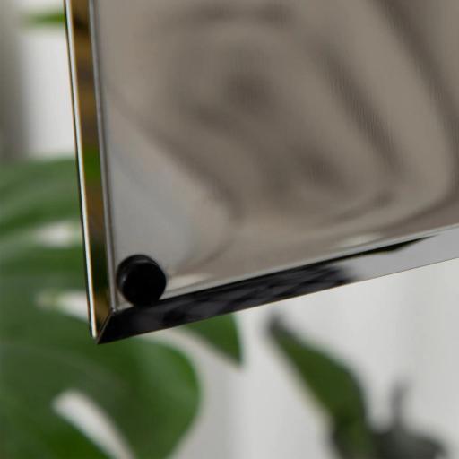 Armario de Baño con Espejo Armario de Pared con 3 Estantes de Almacenamiento para Ducha Aseo 39x12x60 cm Plata [7]