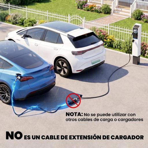 Cargador para Coche Eléctrico Tipo 2 2,2kW 32A Modo 3 Trifásico 5m IP65 con Bolsa y Paño de Limpieza para EV y PHEV Negro [7]