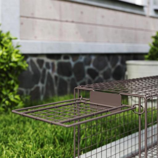 Trampa para Animales Vivos 100x24x30 cm con 2 Puertas y Marco de Acero para Interior y Exterior Marrón [5]