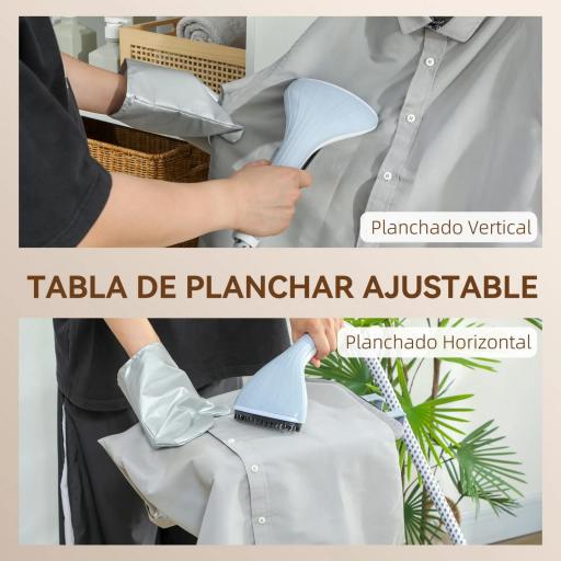 Plancha de Vapor Vertical 1950W 2 L con Temperatura Ajustable en 11 Niveles y Barra Telescópica Amarillo [7]