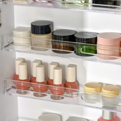 Espejo Joyero de Pie Cuerpo Entero Ajustable en Ángulo Armario de Joyería con Estante Inferior Cerradura Magnética Ranuras y Cajas para Joyas 47x36x157 cm Blanco y Negro [3]