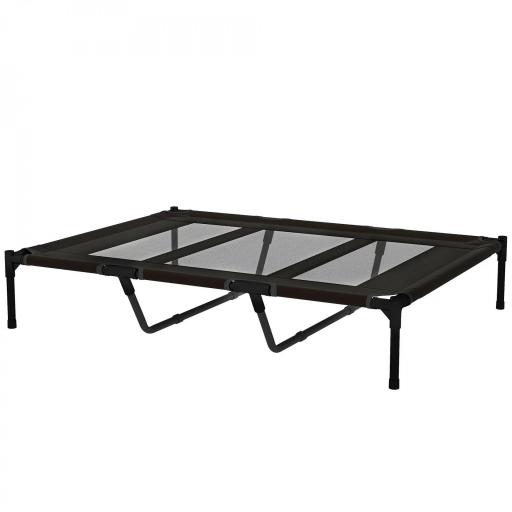 Cama Elevada para Perros Grandes Cama para Perros con Zona de Malla Transpirable y Bolsa 122x92x23 cm Negro [8]