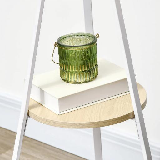 Perchero de Pie Forma de Árbol Perchero para Ropa de Metal con 9 Ganchos y Estante Perchero Vintage 45x45x180 cm Blanco [3]