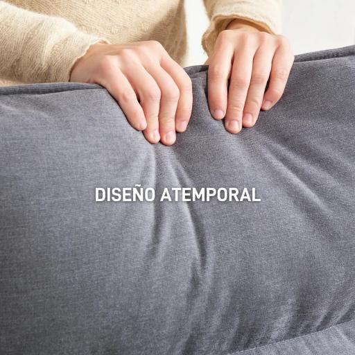 Sillón de Salón Moderno con Respaldo Alto Acolchado Patas de Madera y Tapizado en Terciopelo 67x83x105 cm Gris [3]