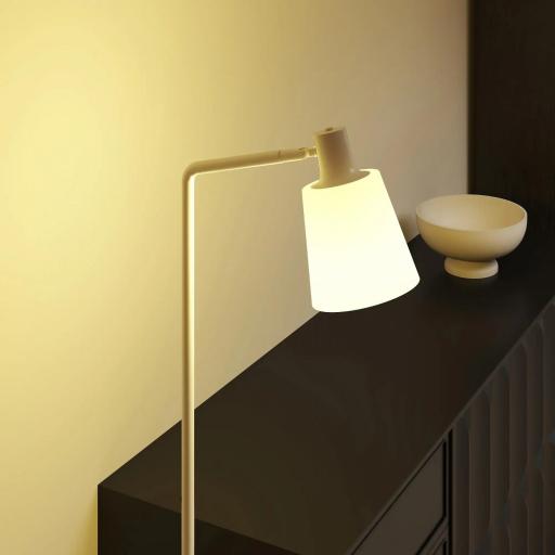 Lámpara de Pie LED Regulable con 3 Temperaturas de Color 3000K-6500K Pantalla Giratoria Bombilla E27 Blanco [8]