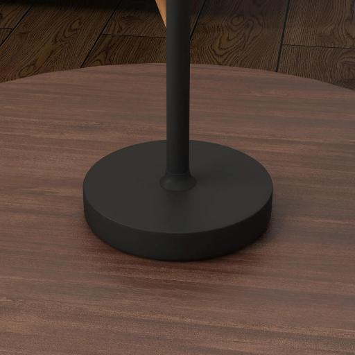 Lámpara de Mesita de Noche Inalámbrica con Luces LED Lámpara de Mesa USB-C Recargable 3 Colores Ø11,2x36,5 cm Negro [3]
