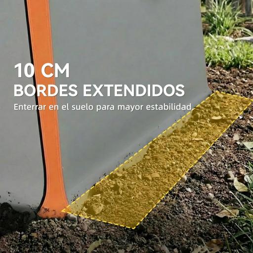 Carpa Garaje Portátil 2,4x1,8 m para Coche Impermeable con Puerta Enrollable con Cremallera Ventanas UPF30+ Gris Claro [6]