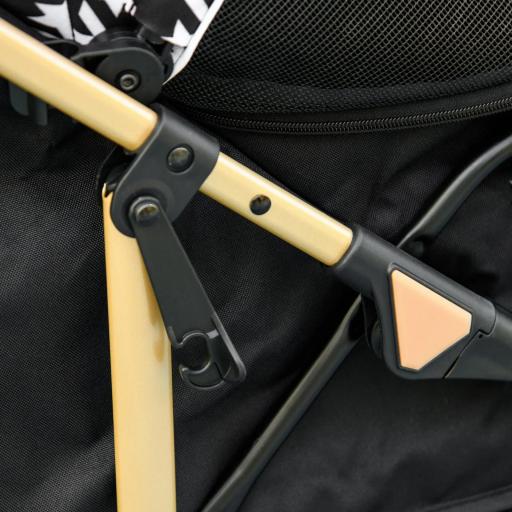 Carrito para Mascotas con 2 Puertas Ventana de Malla Cesta de Almacenamiento Cuerda de Seguridad 80x44,5x97 cm Negro [6]