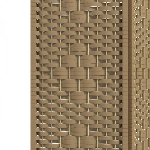 Biombo Separador de Ambientes de 6 Paneles Plegable de Cuerda de Papel 160x170cm Decoración para Dormitorio Natural [2]