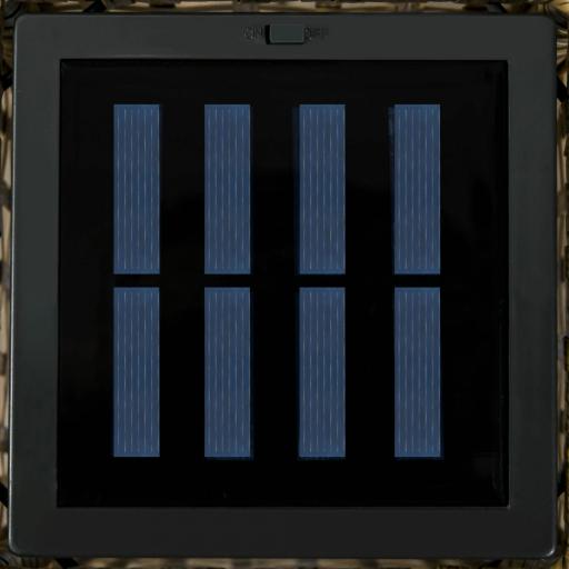 Lámpara Solar de Ratán Sintético con Luces LED Encendido/Apagado Automático para Exterior 15,5x15,5x69 cm Arena [6]