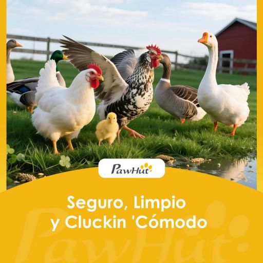 Gallinero de Madera para Exterior con 2 Nidos Bandeja Extraíble Perchas Techo Impermeable 150x100x96,5 cm Amarillo [7]