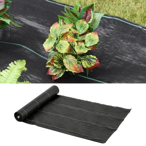 Malla Antihierbas 2x50 m Malla Antimaleza Malla Geotextil contra Malas Hierbas y Malezas 100 g/m² para Jardín Negro
