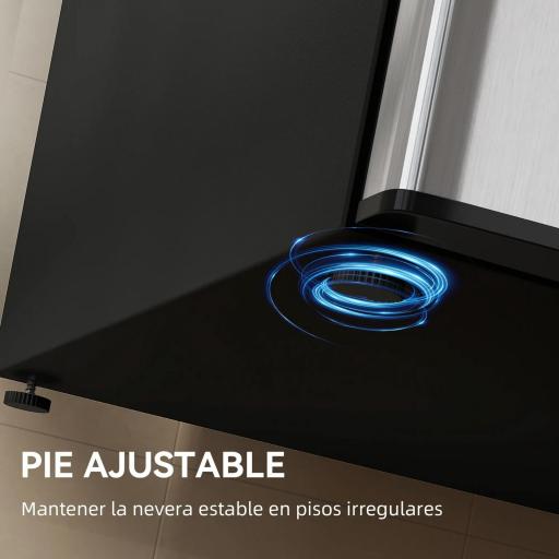 Mini Nevera Silenciosa 88 L Clase E Bajo Encimera Temperatura Regulable 5 Niveles Puerta Reversible Luz Interior Negro [5]