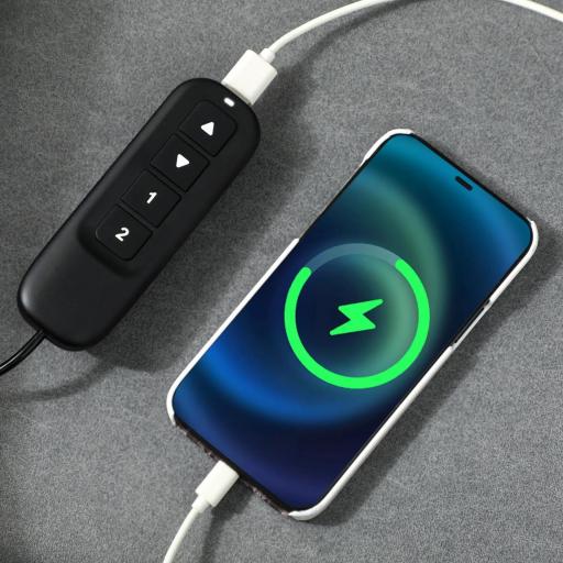 Sillón Relax Reclinable Eléctrico con Calor Lumbar Masaje Vibración Motor Silencioso Función de Memoria Gris [7]