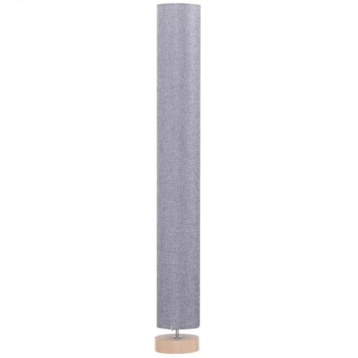 Lámpara de Pie Lámpara de Salón con Casquillo Máx. 40 W E27 Pantalla de Lino y Marco de Metal Ø15x120 cm Gris [7]