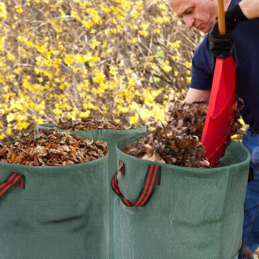 Set de 3 Bolsas de Basura de Jardín 272L con Asas Reforzadas y Aros Flexibles Plegables y Reutilizables [5]