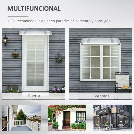 Marquesinas Exterior para Puertas y Ventanas 110x60 cm [7]