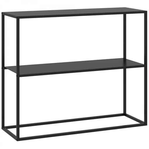 Mesa Consola de Estilo Industrial Mueble de Recibidor Elegante para Pasillo Carga 20 kg 90x30x75cm Negro [8]