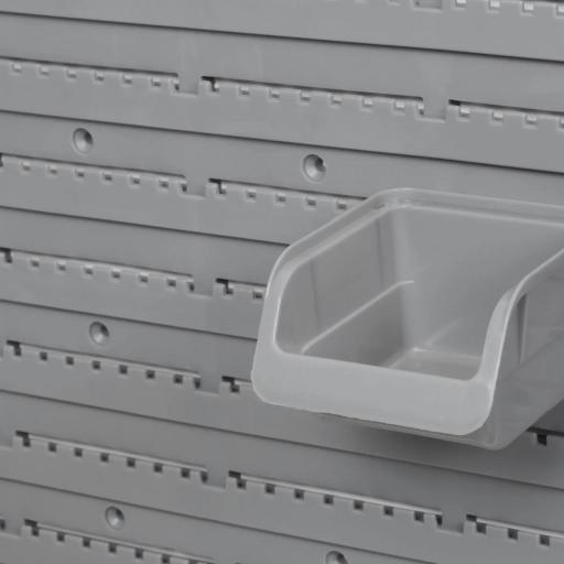 Estantería de Pared para Herramientas 95x54 cm con 28 Cajas Apilables y Diferentes Ganchos Gris y Naranja [8]