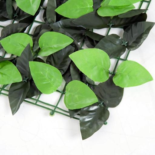 Seto Artificial en Rollo 3x1 m Pantalla de Cerca de Privacidad para Balcón Valla Jardín Exterior Planta Decorativa de Pared PE Fácil Montaje Verde [6]