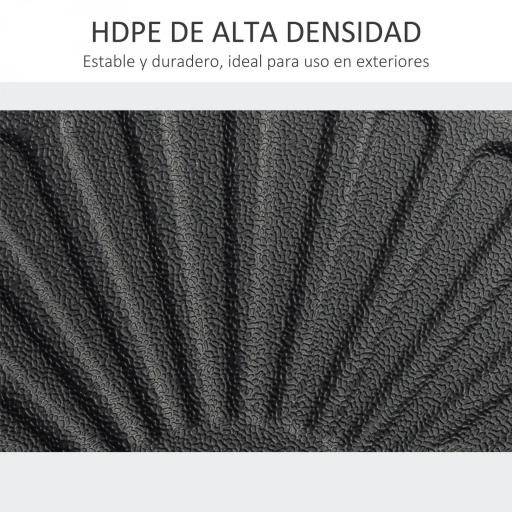 Base de Sombrilla de Jardín Rellenable de Agua 22 kg Soporte de Parasol Redondo Apto para Postes de 38mm/48mm Portátil para Terraza Patio Ø51x30,5 cm Negro [4]