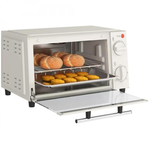 Mini Horno Eléctrico 9L Horno Eléctrico Sobremesa 750W con Temperatura Ajustable Temporizador 35x24,6x20 cm Blanco Crema [1]