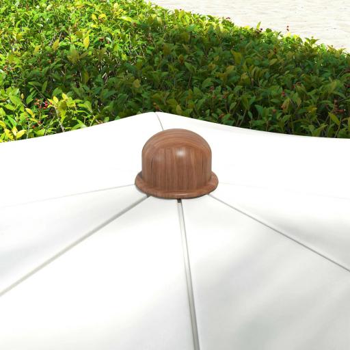 Sombrilla de Playa con Flecos Ø190x210 cm con 8 Varillas Apertura Manual Anti-UV Impermeable y Bolsa de Transporte Gris [6]