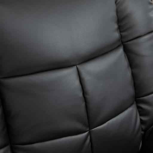 Sillón de Masaje Reclinable con 8 Puntos de Masaje Mando a Distancia Tapizado en PU Reposapiés Bolsillo Lateral Negro [7]