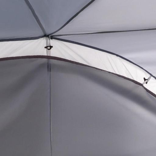 Carpa Portátil de Camping para 6-8 Personas con 4 Mosquiteros Gancho y Bolsa Anti-UV 350x350x230 cm Gris y Blanco [7]