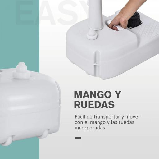 Lavamanos Portátil Estación de Lavado para Actividades al Aire Libre y Camping con Tanque de Agua de 17L Dispensador de Jabón Toallero y 2 Ruedas HDPE para Eventos, Reuniones Gris Claro [3]