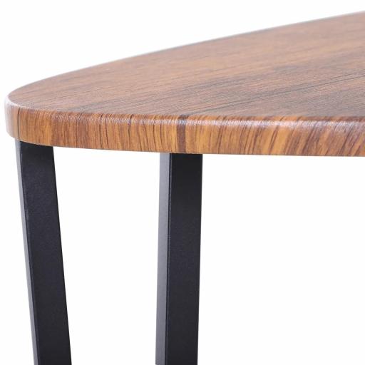  3 Mesitas de Café Mesa de Centro Minimalista Patas de Acero con Funda de Plástico Mesa Nido para Salón Sofá 56x54.2x45.4cm [6]
