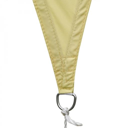 Toldo Vela Triangular 6x6x6 m Vela de Sombra para Jardín Patio Terraza Poliéster Anti UV Color Arena [7]