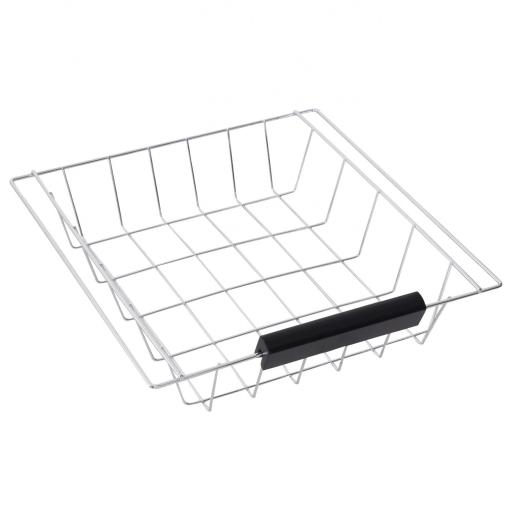 Carrito Auxiliar con Ruedas Carrito Verdulero Carro de Cocina con 2 Cajones 2 Cestas y 2 Estantes 74x37x76 cm Negro [3]