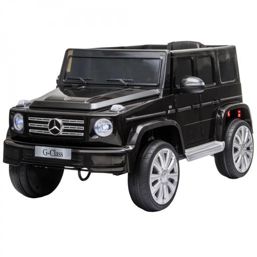 Coche Eléctrico para Niños de Batería 12 V BENZ G500 con Control Remoto Música Bocina 3-5 km/h Carga 30 kg Negro [8]