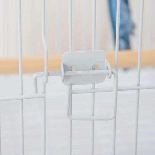 Jaula para Pájaros con Ruedas Jaula Grande con Soporte y Estante para Cacatúa ninfa Cotorra del Sol 50x49x137 cm Blanco [6]