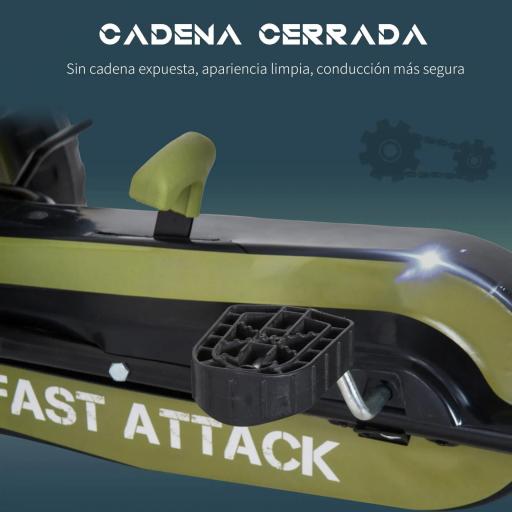 Go-Kart a Pedales para Niños de +3 Años Coche de Pedales con Embrague Freno Asiento Ajustable Carga Máx. 35 kg 105x54x61 cm Verde [4]