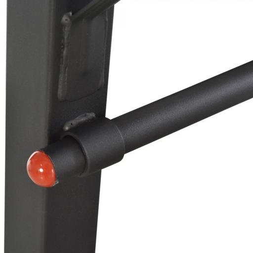 Estación de Musculación Torre de Entrenamiento con Altura Ajustable y Respaldo Regulable en 5 Posiciones Barra de Dominadas Fitness Flexiones Acero 108x178x202-238 cm Negro [7]