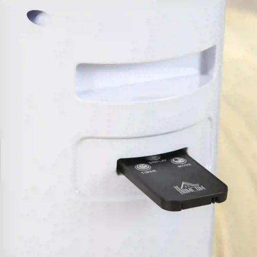 Ventilador de Torre Silencioso 45W con Control Remoto 3 Velocidades 3 Modos Temporizador 10H Oscilación 70° Blanco [2]