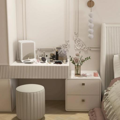 Nevera Cosméticos 10L Extrasilenciosa 12V/240V para Enfriar y Calentar Frigorífico Pequeño para Dormitorio Maquillaje