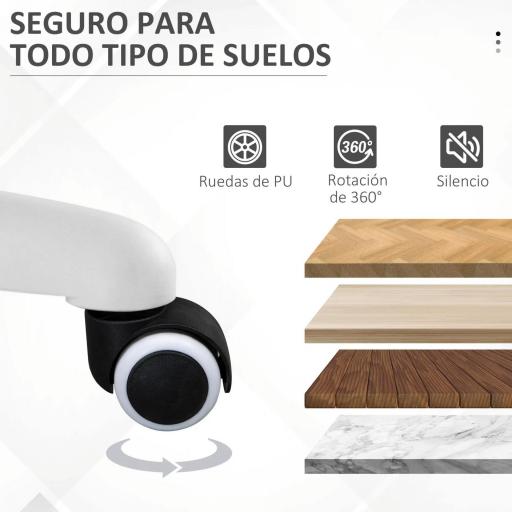 Silla Giratoria de Oficina Silla de Escritorio Basculante Altura Ajustable Reposabrazos Elevable 62,5x60x94-104 cm Rosa [5]