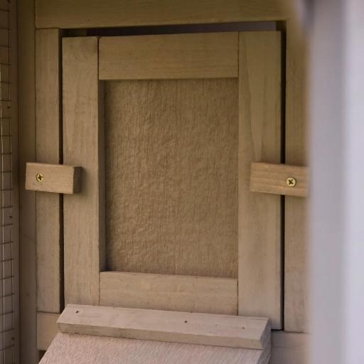 Conejera de Exterior Grande Jaula de Madera para 2-4 Conejos con Techo Asfáltico Recinto de Alambre Bandeja Extraíble y Rampas 210x45,5x84,5 cm Gris y Negro [7]