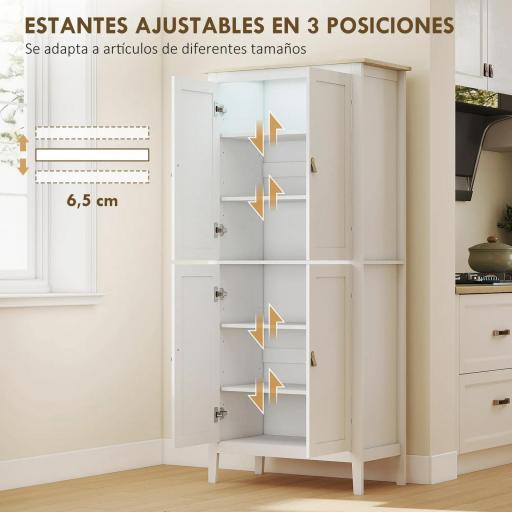 Alacena de Cocina Alta con Luz LED Sensor de Movimiento Iluminación Regulable en 3 Colores Blanco [5]