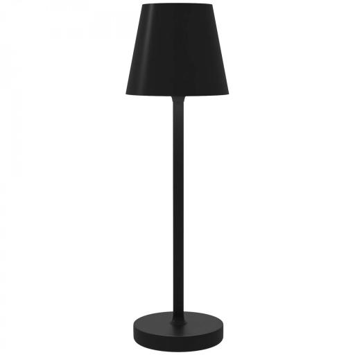 Lámpara de Mesita de Noche Inalámbrica con Luces LED Lámpara de Mesa USB-C Recargable 3 Colores Ø11,2x36,5 cm Negro [8]