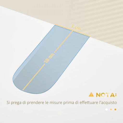 Mueble para Debajo del Lavabo Moderno Armario Bajo con 2 Puertas y Patas de Acero 60x30x65 cm Blanco y Dorado [3]